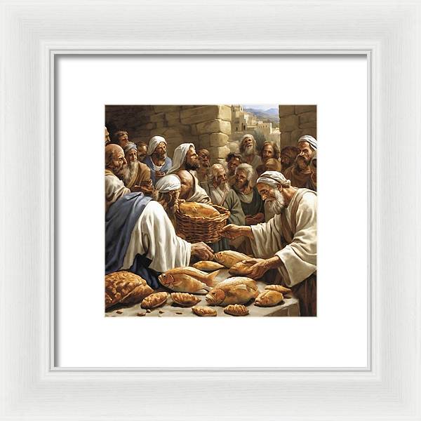 Feeding The Five Thousand - Framed Print