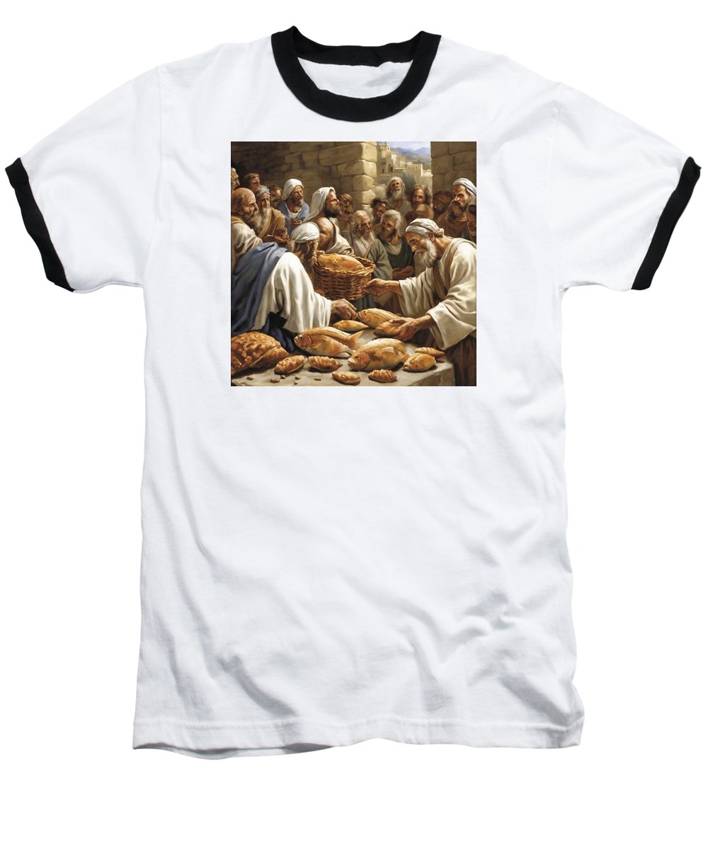 Feeding The Five Thousand - Baseball T-Shirt