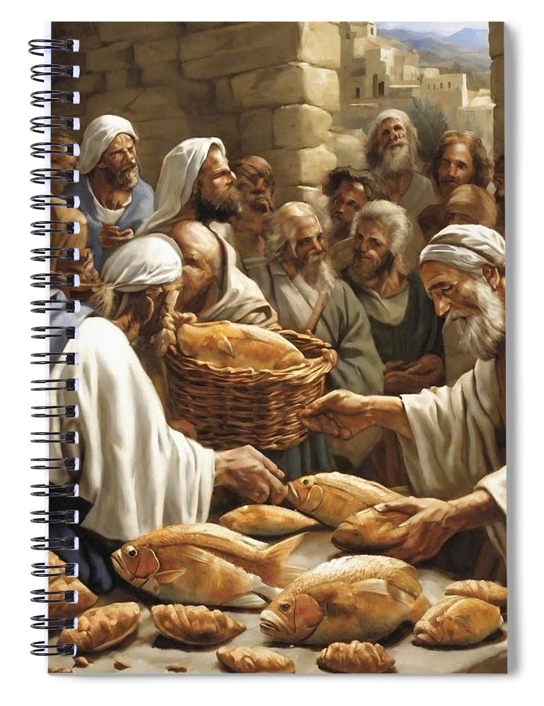 Feeding The Five Thousand - Spiral Notebook