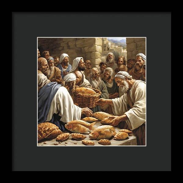 Feeding The Five Thousand - Framed Print