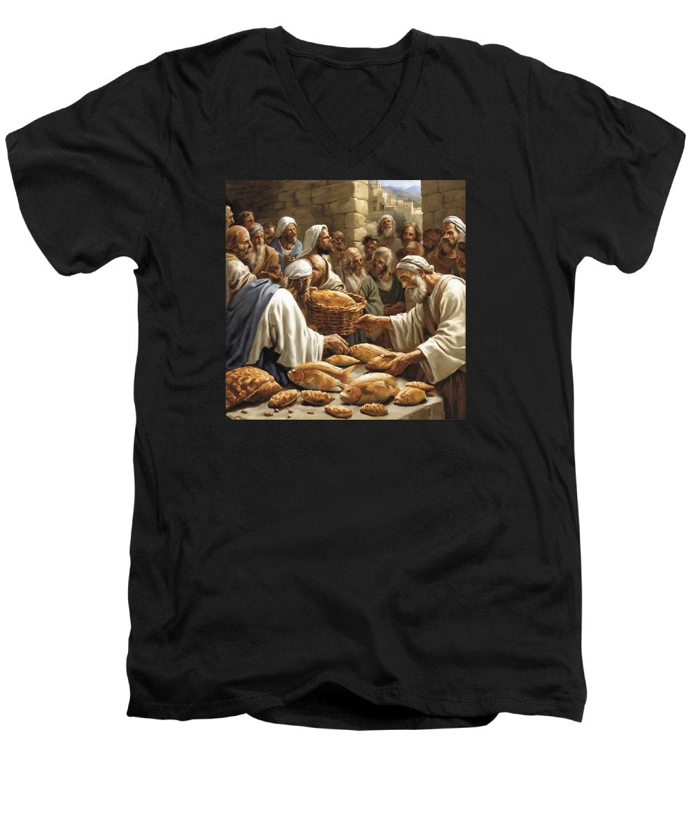 Feeding The Five Thousand - Men's V-Neck T-Shirt