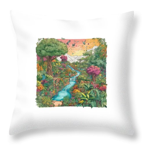 Garden of Eden - Throw Pillow