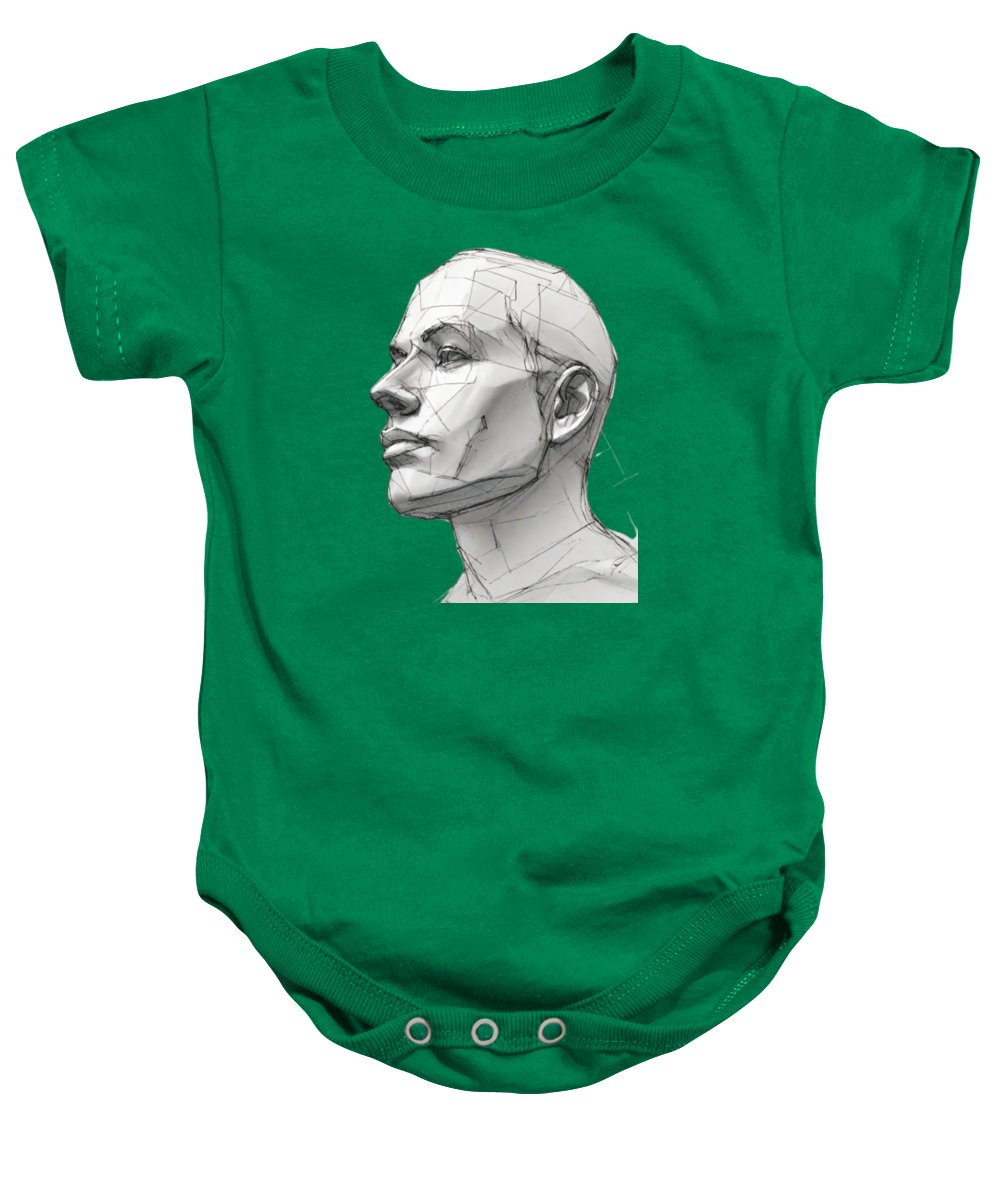 Human Face Sketch - Baby Onesie