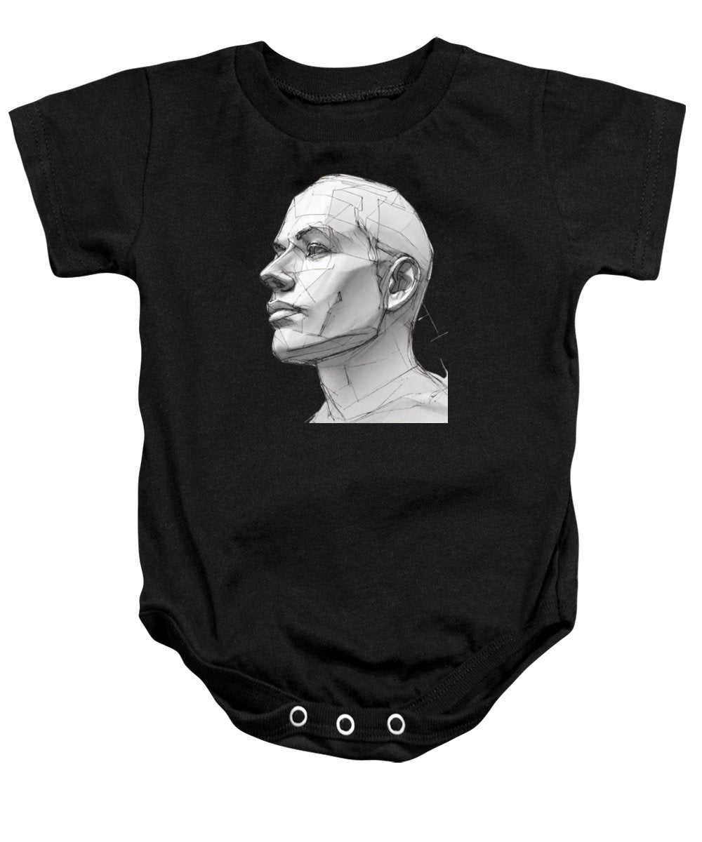 Human Face Sketch - Baby Onesie