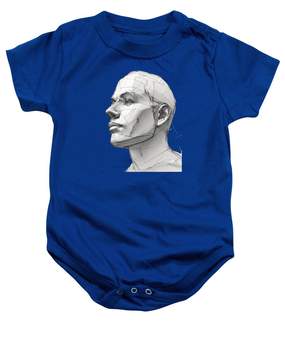 Human Face Sketch - Baby Onesie