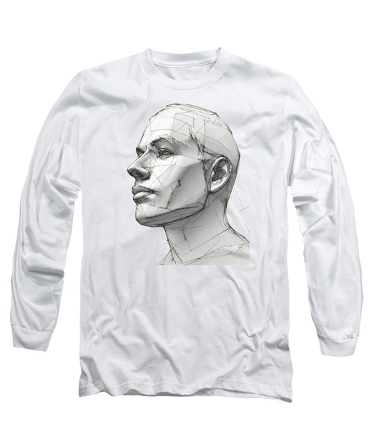 Human Face Sketch - Long Sleeve T-Shirt