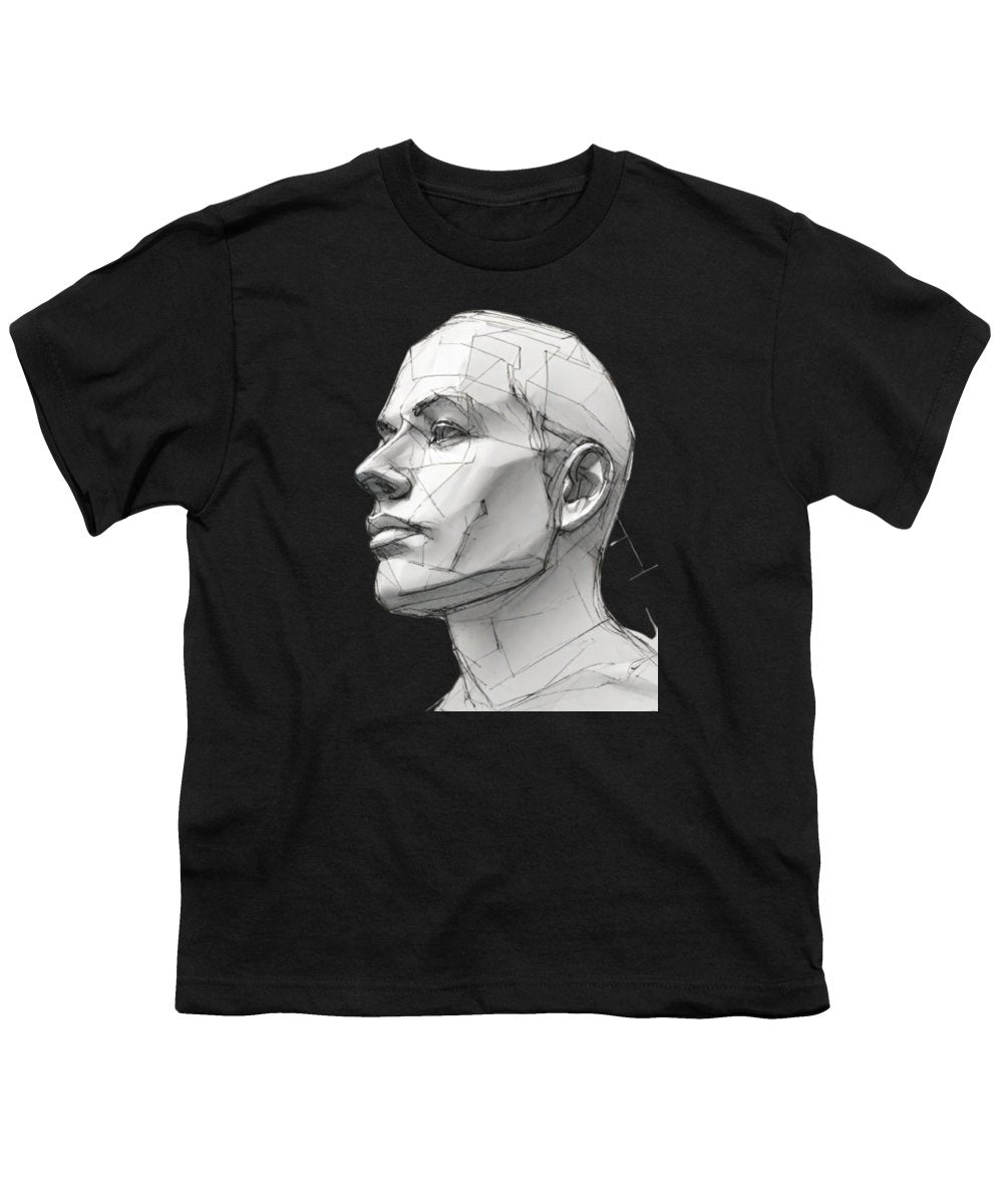 Human Face Sketch - Youth T-Shirt