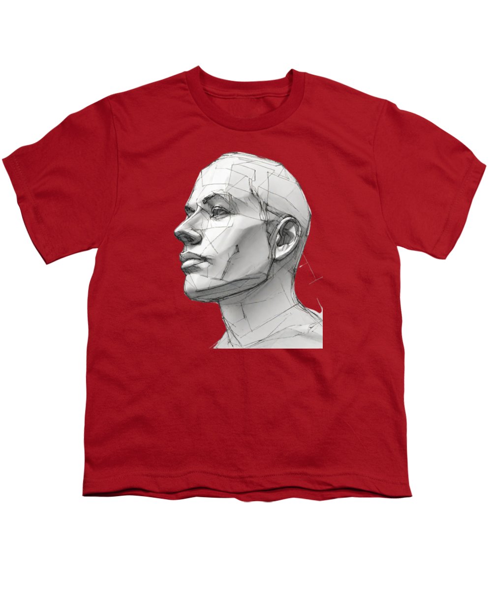 Human Face Sketch - Youth T-Shirt
