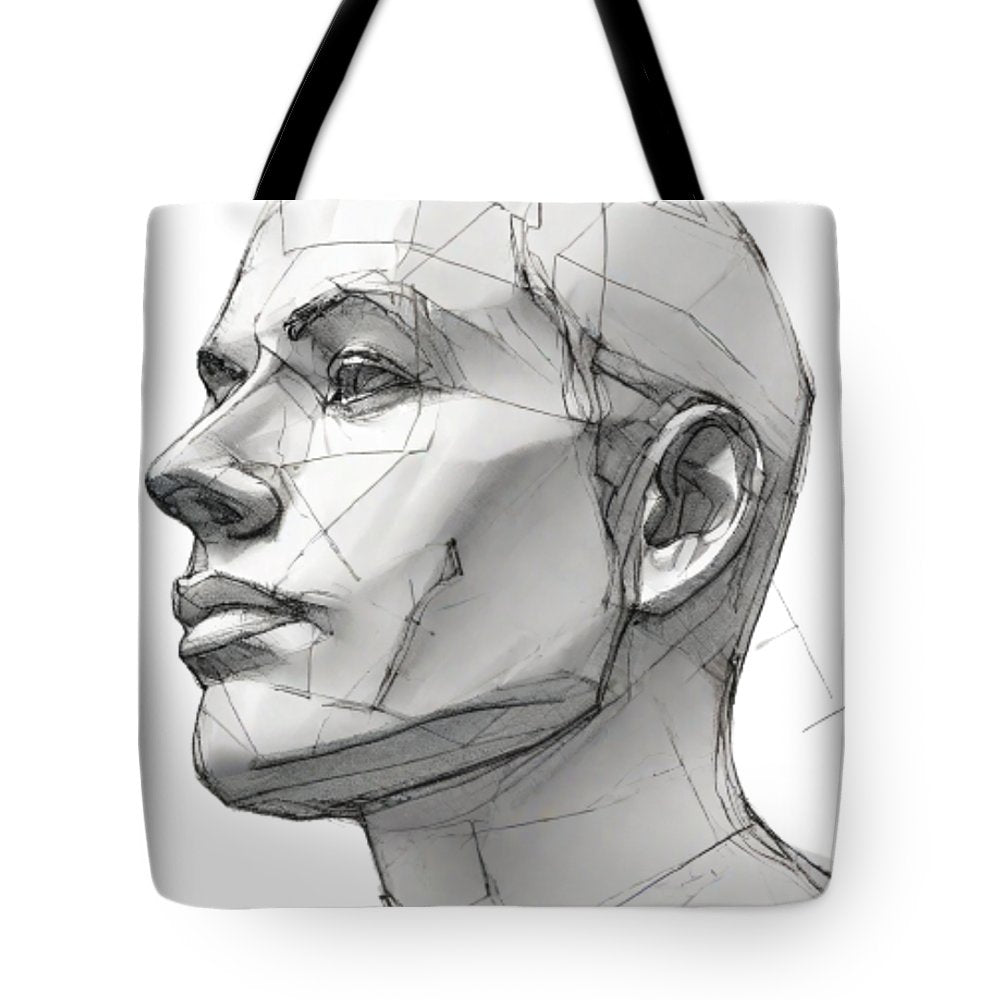 Human Face Sketch - Tote Bag