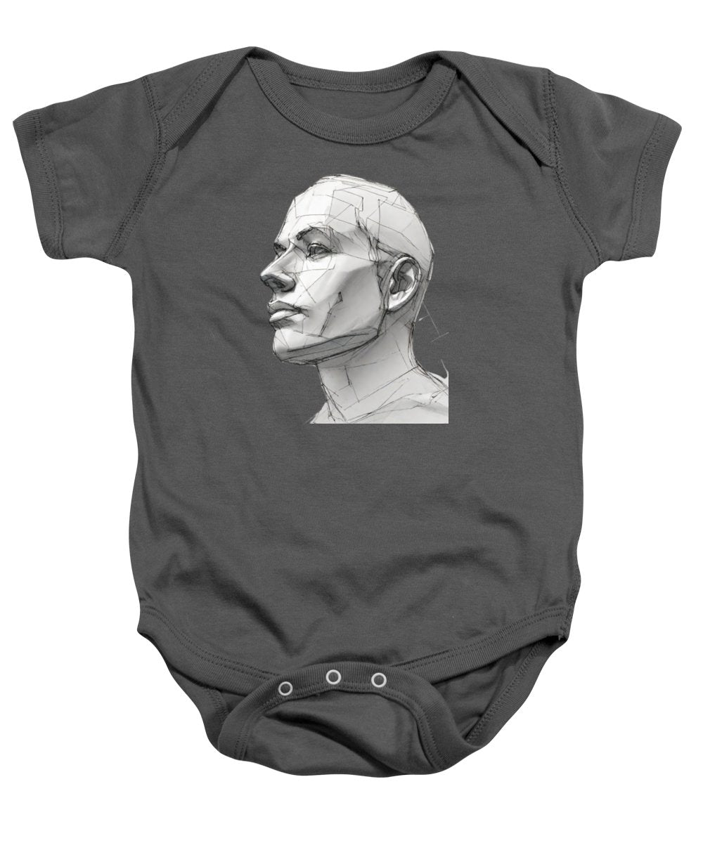 Human Face Sketch - Baby Onesie