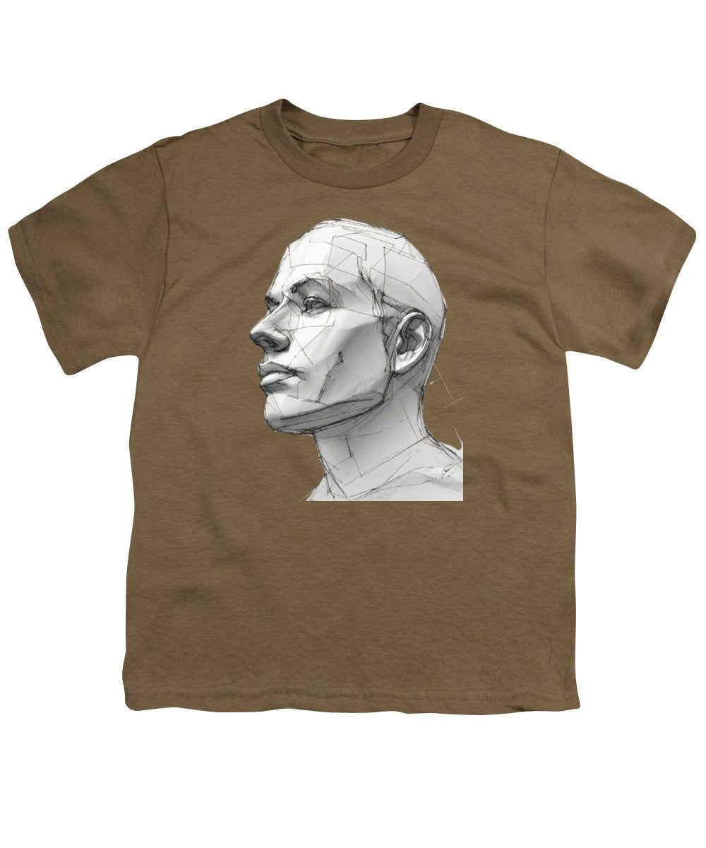 Human Face Sketch - Youth T-Shirt
