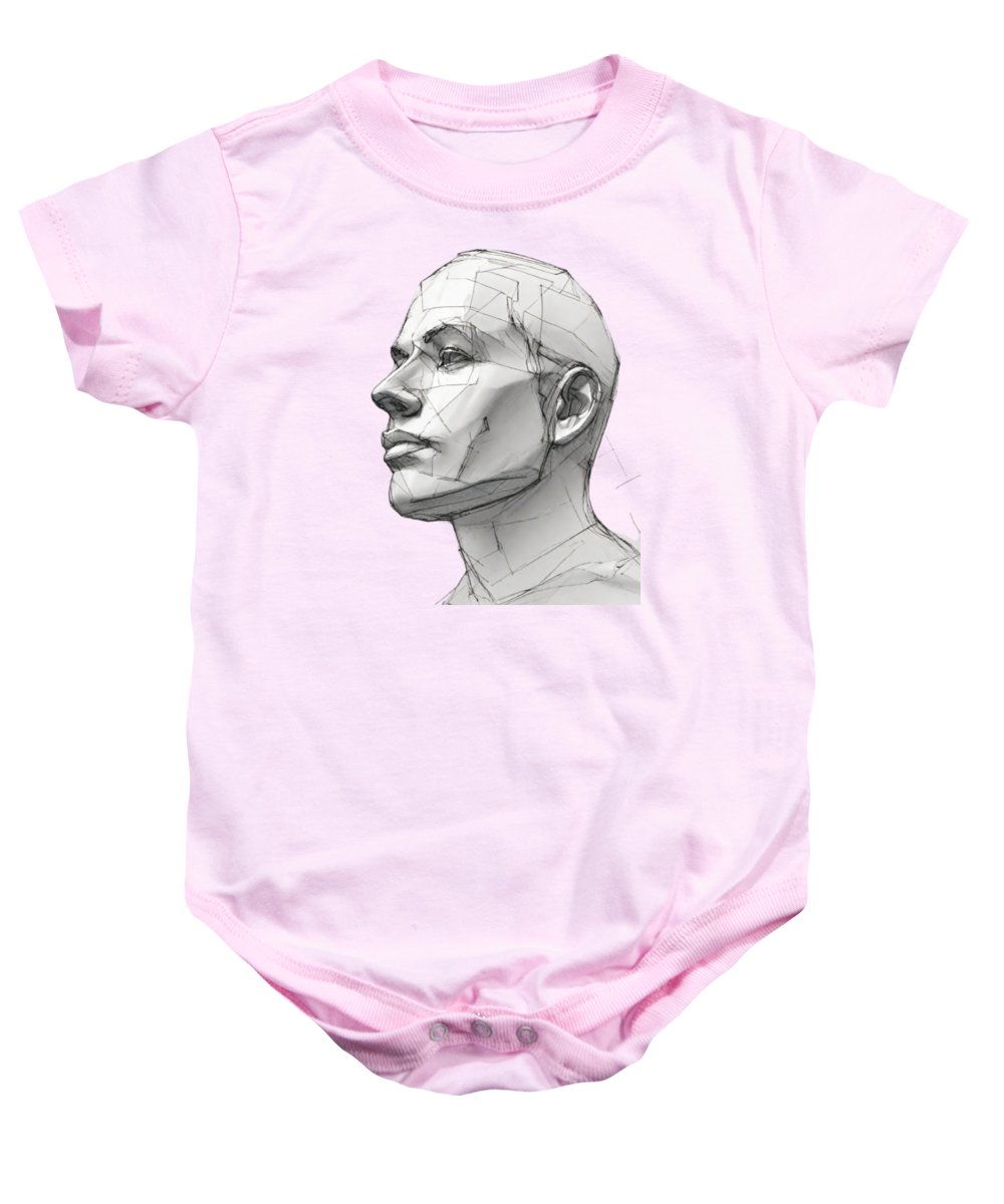 Human Face Sketch - Baby Onesie