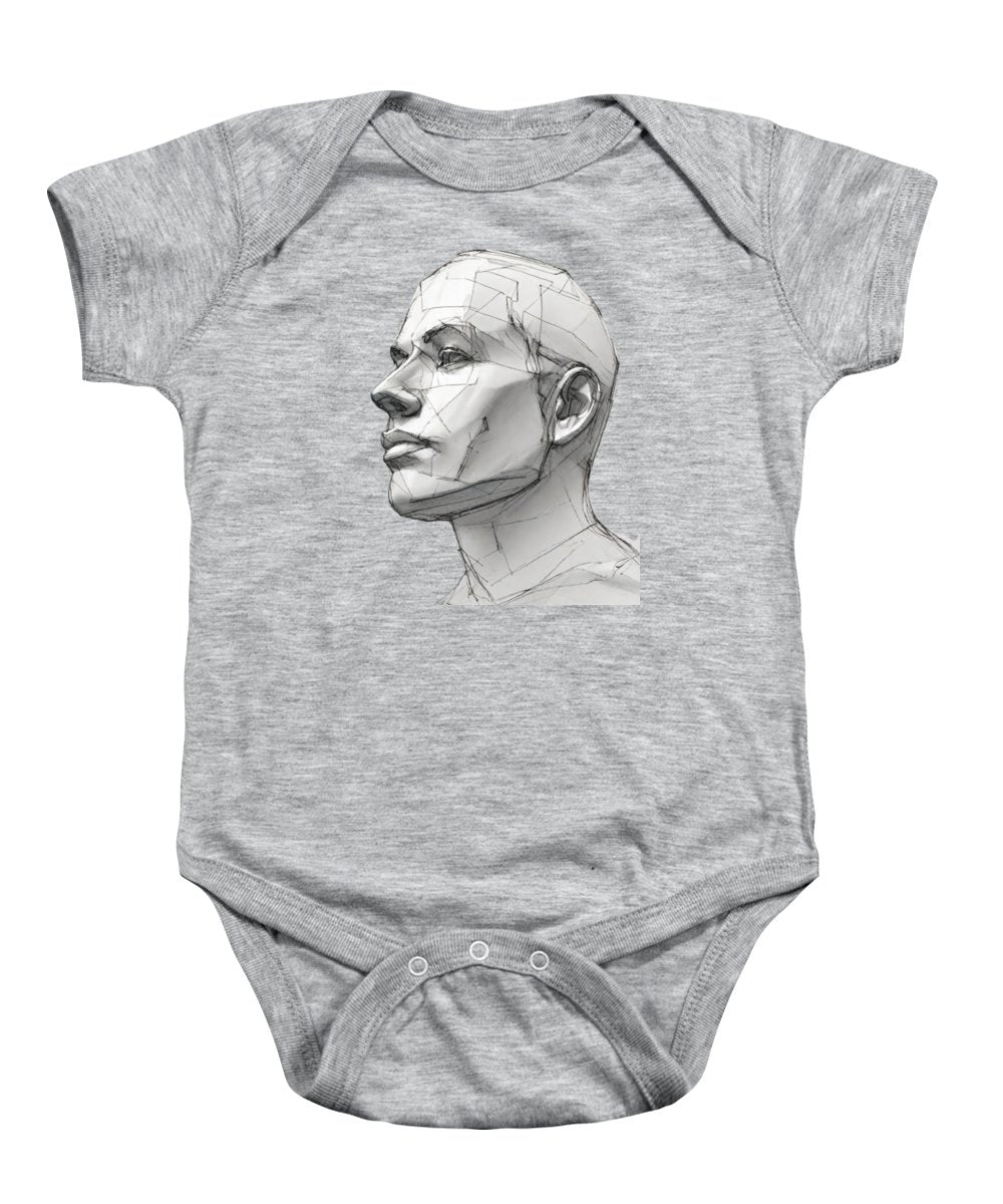 Human Face Sketch - Baby Onesie