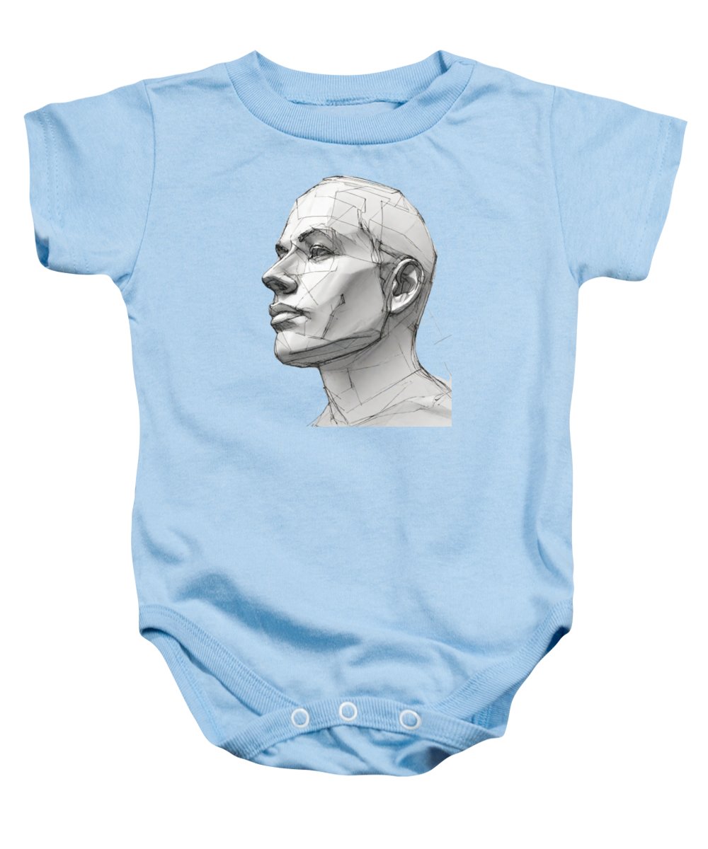 Human Face Sketch - Baby Onesie