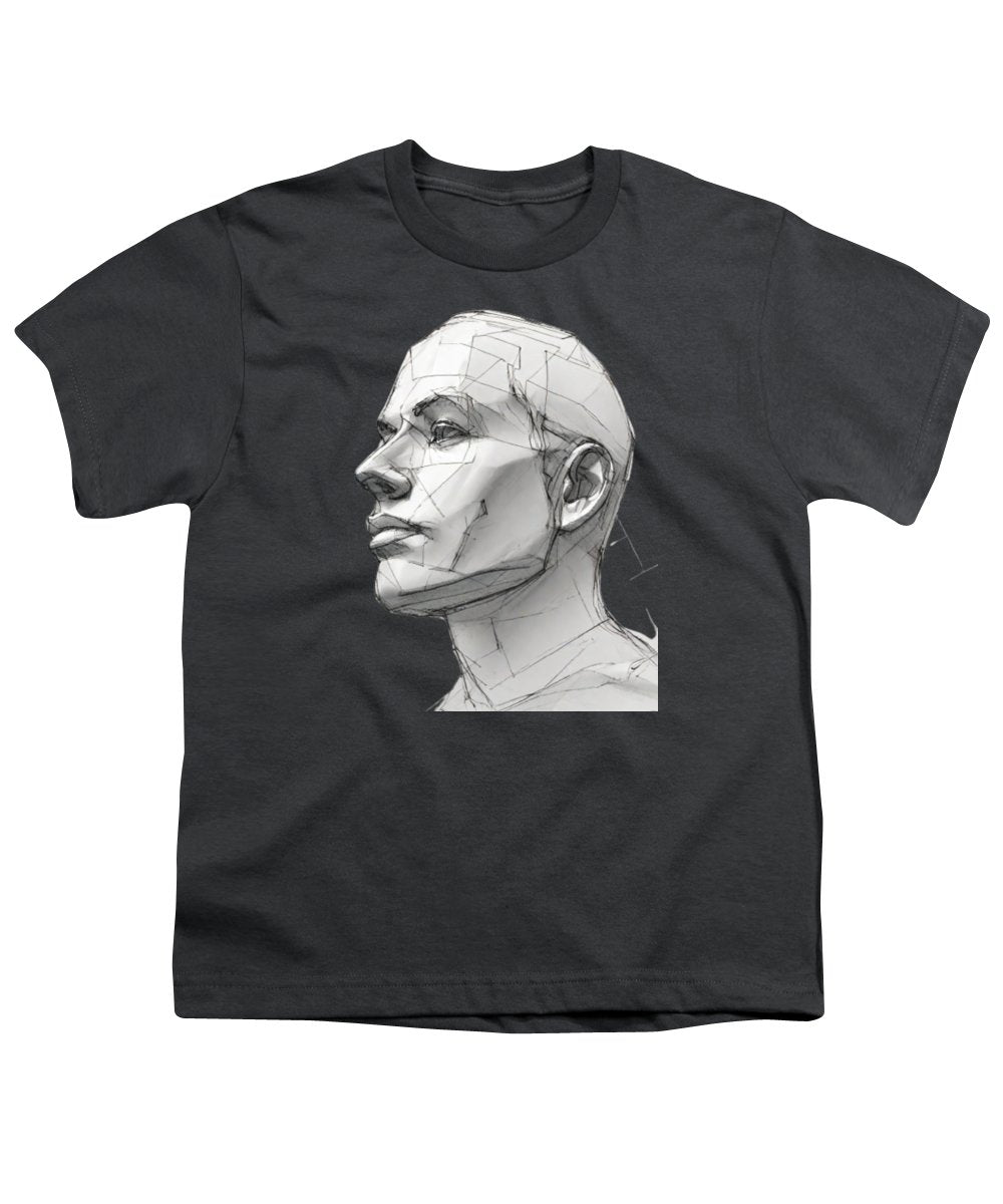 Human Face Sketch - Youth T-Shirt