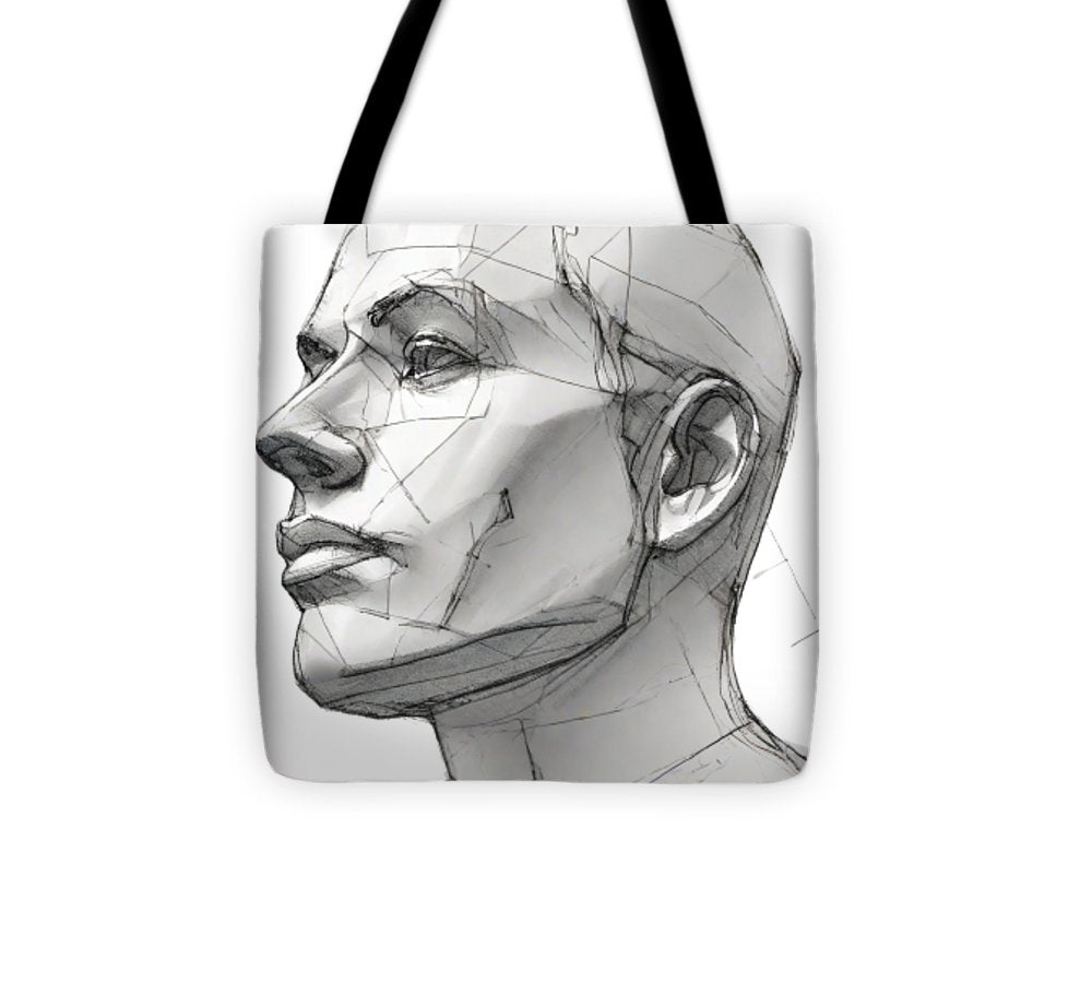 Human Face Sketch - Tote Bag
