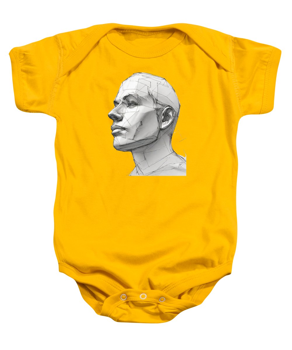 Human Face Sketch - Baby Onesie