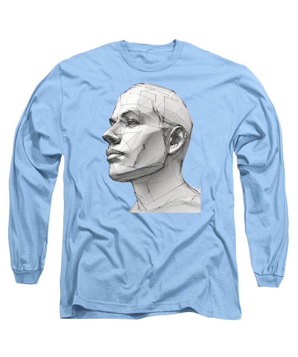 Human Face Sketch - Long Sleeve T-Shirt