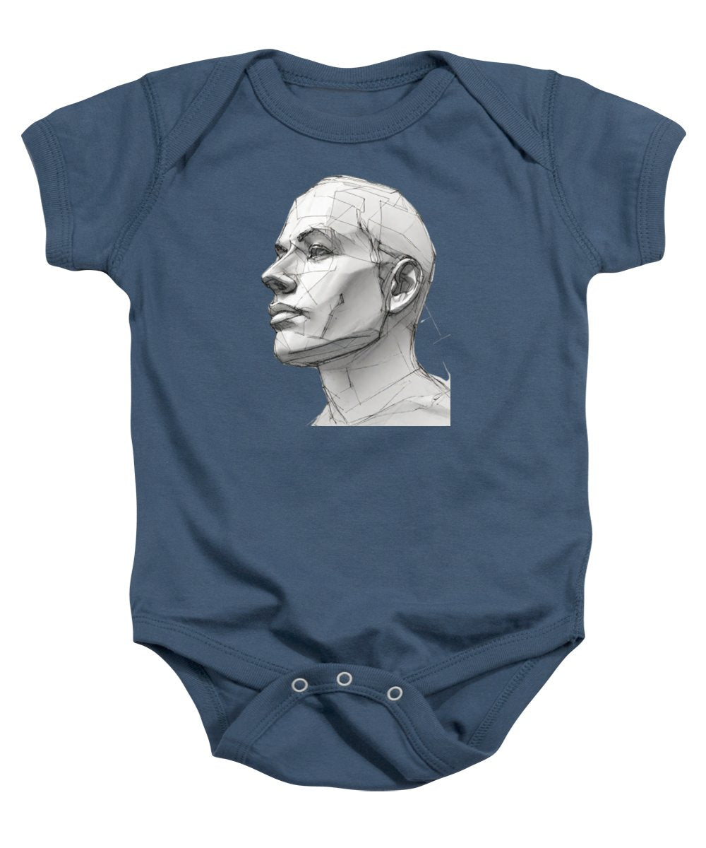Human Face Sketch - Baby Onesie
