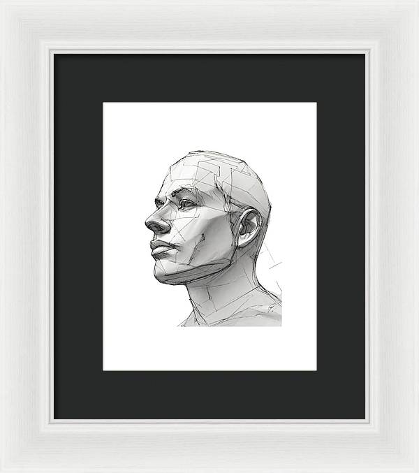 Human Face Sketch - Framed Print