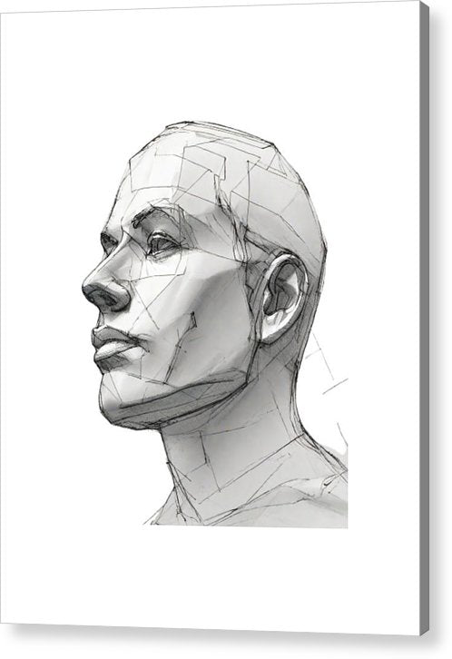 Human Face Sketch - Acrylic Print