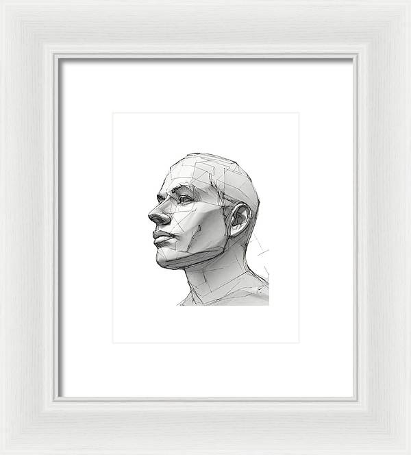 Human Face Sketch - Framed Print