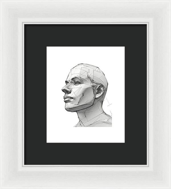 Human Face Sketch - Framed Print