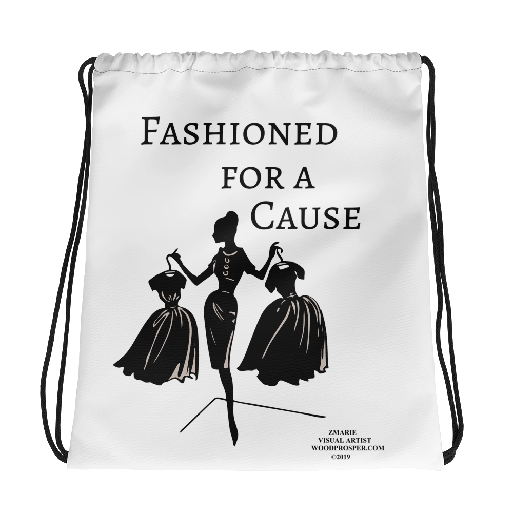 Fashioned For A Cause Drawstring bag