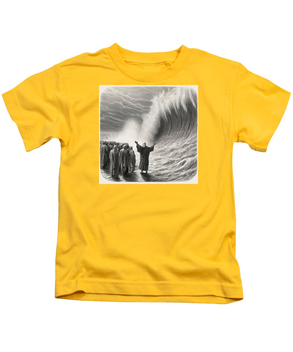 Moses Parting The Red Sea - Kids T-Shirt