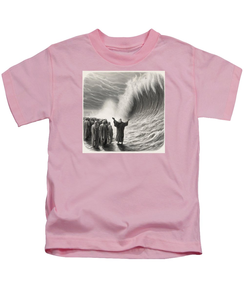 Moses Parting The Red Sea - Kids T-Shirt