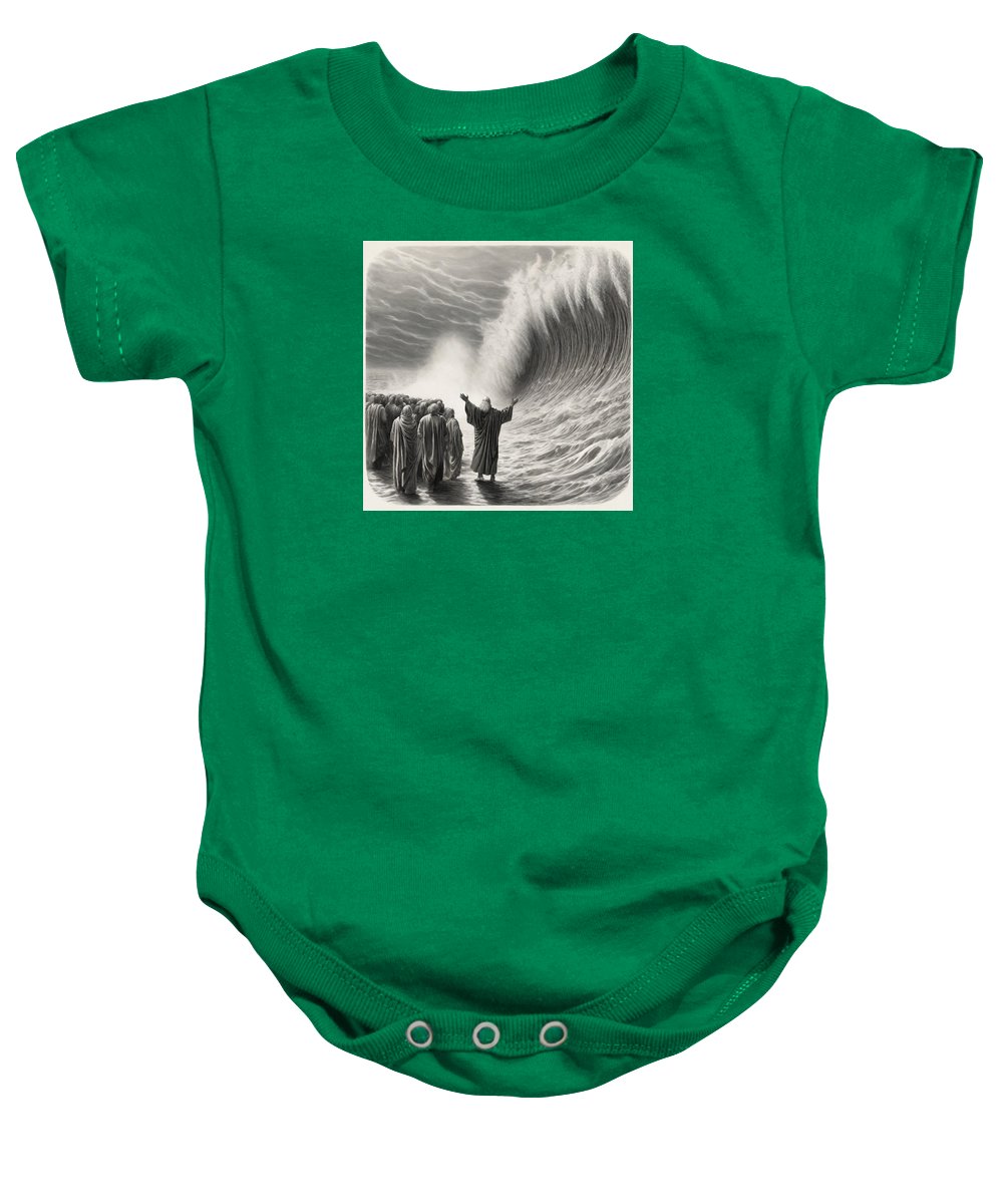 Moses Parting The Red Sea - Baby Onesie