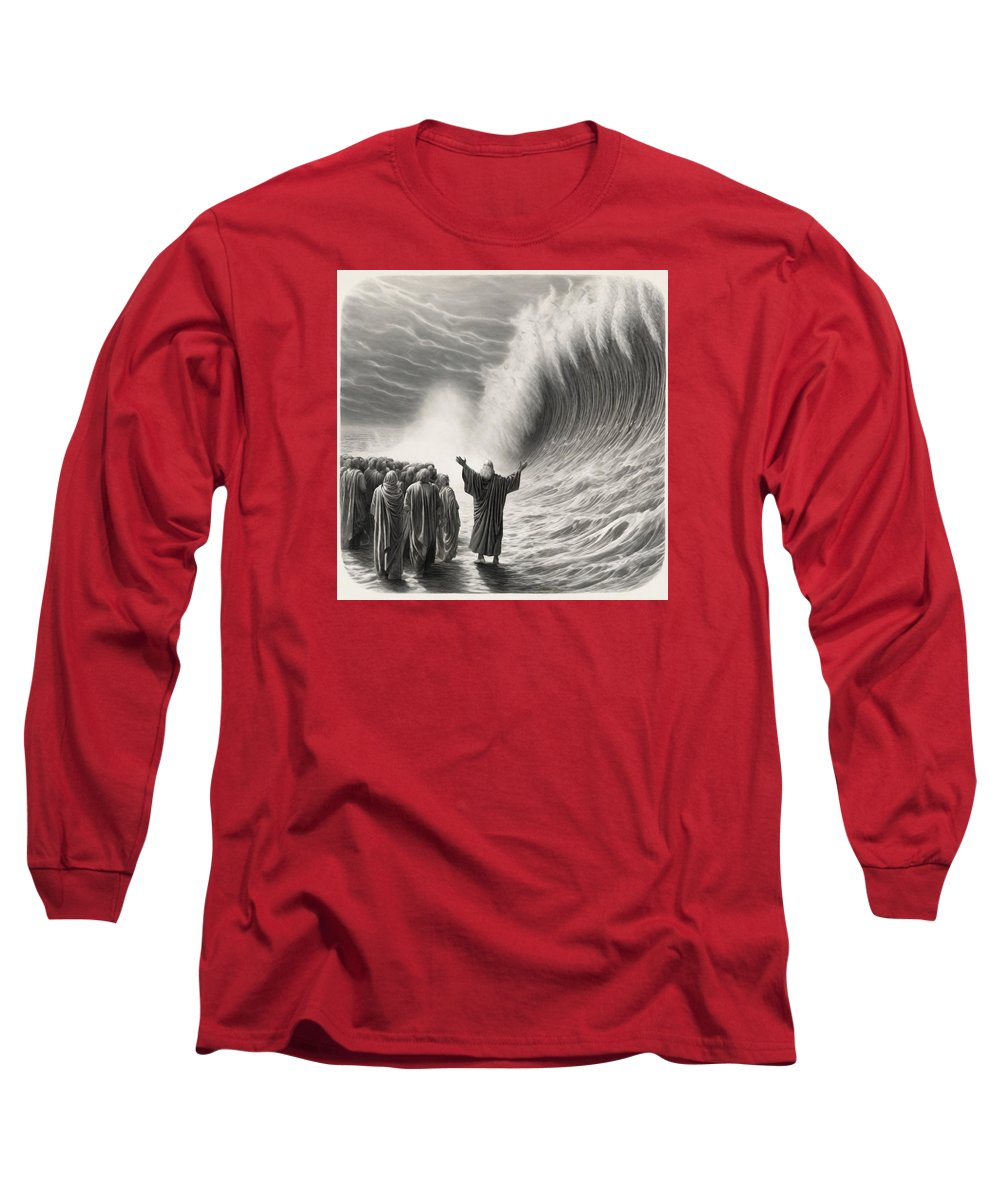 Moses Parting The Red Sea - Long Sleeve T-Shirt