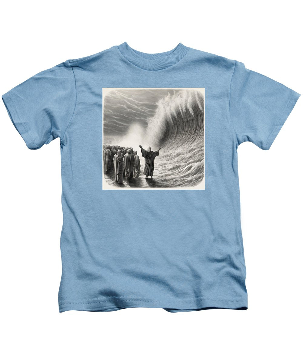 Moses Parting The Red Sea - Kids T-Shirt