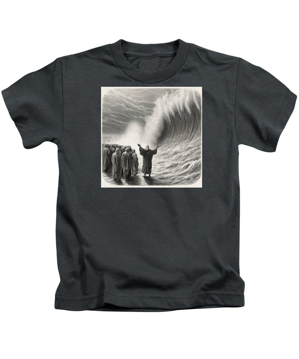 Moses Parting The Red Sea - Kids T-Shirt