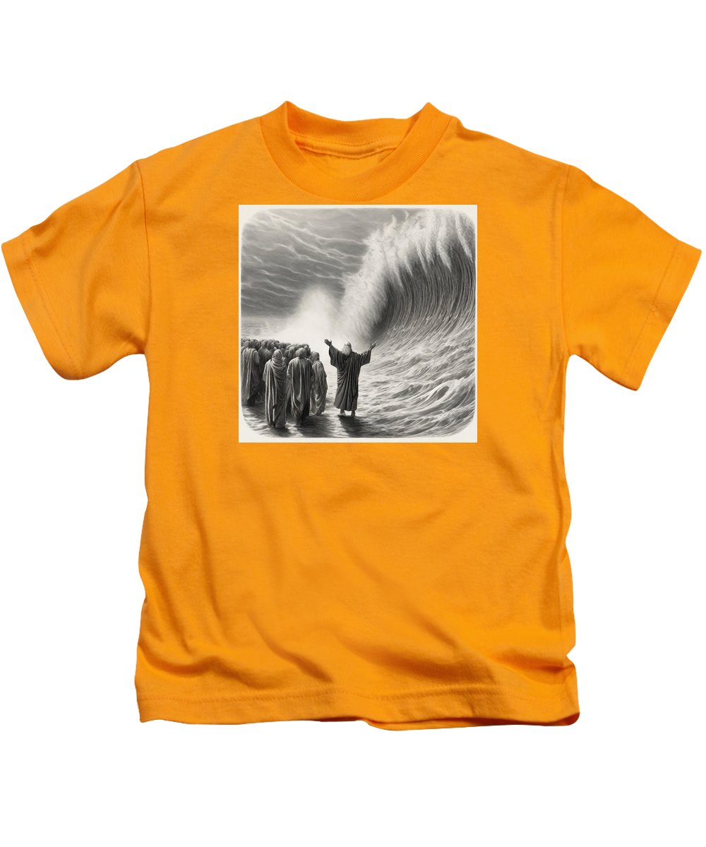 Moses Parting The Red Sea - Kids T-Shirt