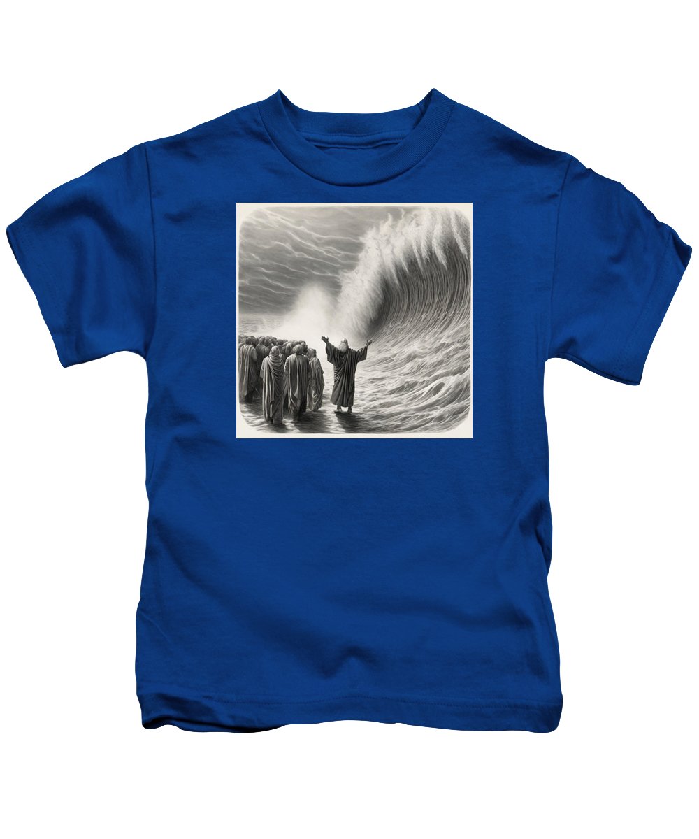 Moses Parting The Red Sea - Kids T-Shirt