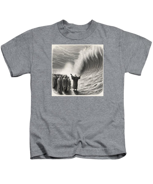 Moses Parting The Red Sea - Kids T-Shirt