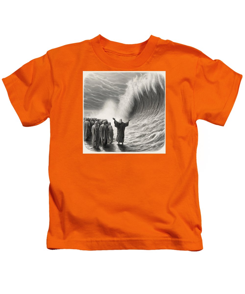 Moses Parting The Red Sea - Kids T-Shirt