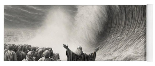 Moses Parting The Red Sea - Yoga Mat