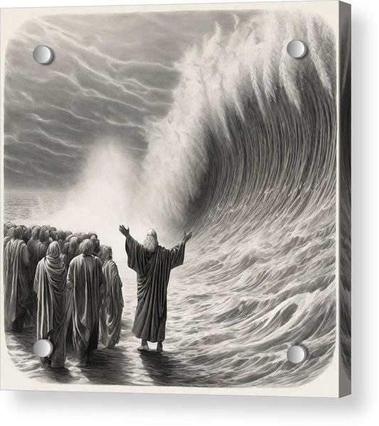 Moses Parting The Red Sea - Acrylic Print