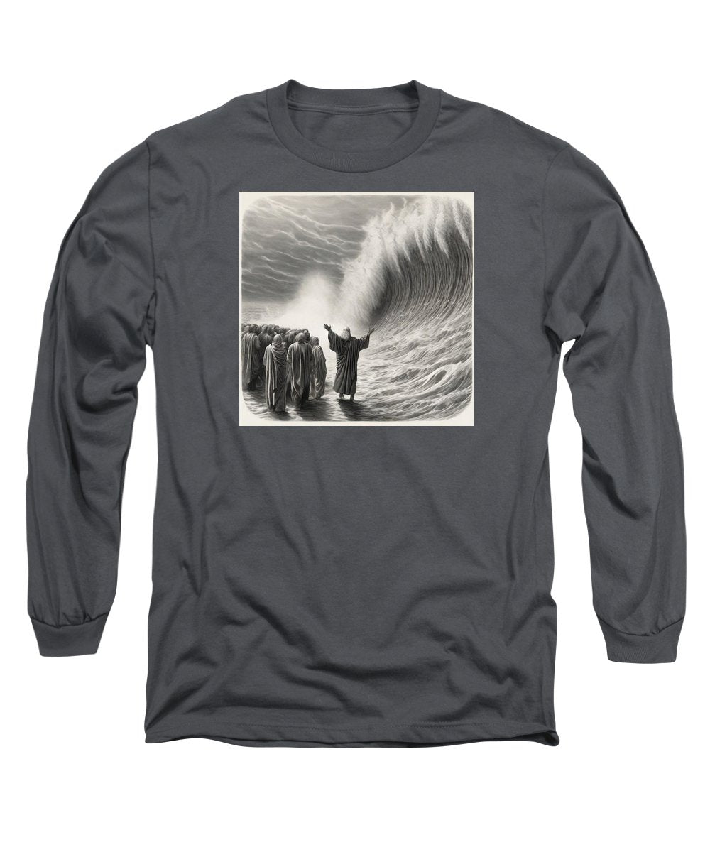 Moses Parting The Red Sea - Long Sleeve T-Shirt