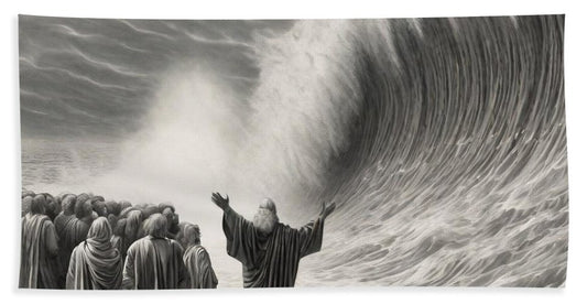 Moses Parting The Red Sea - Beach Towel