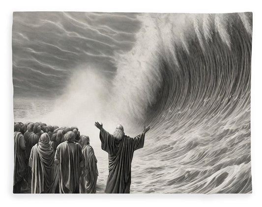 Moses Parting The Red Sea - Blanket