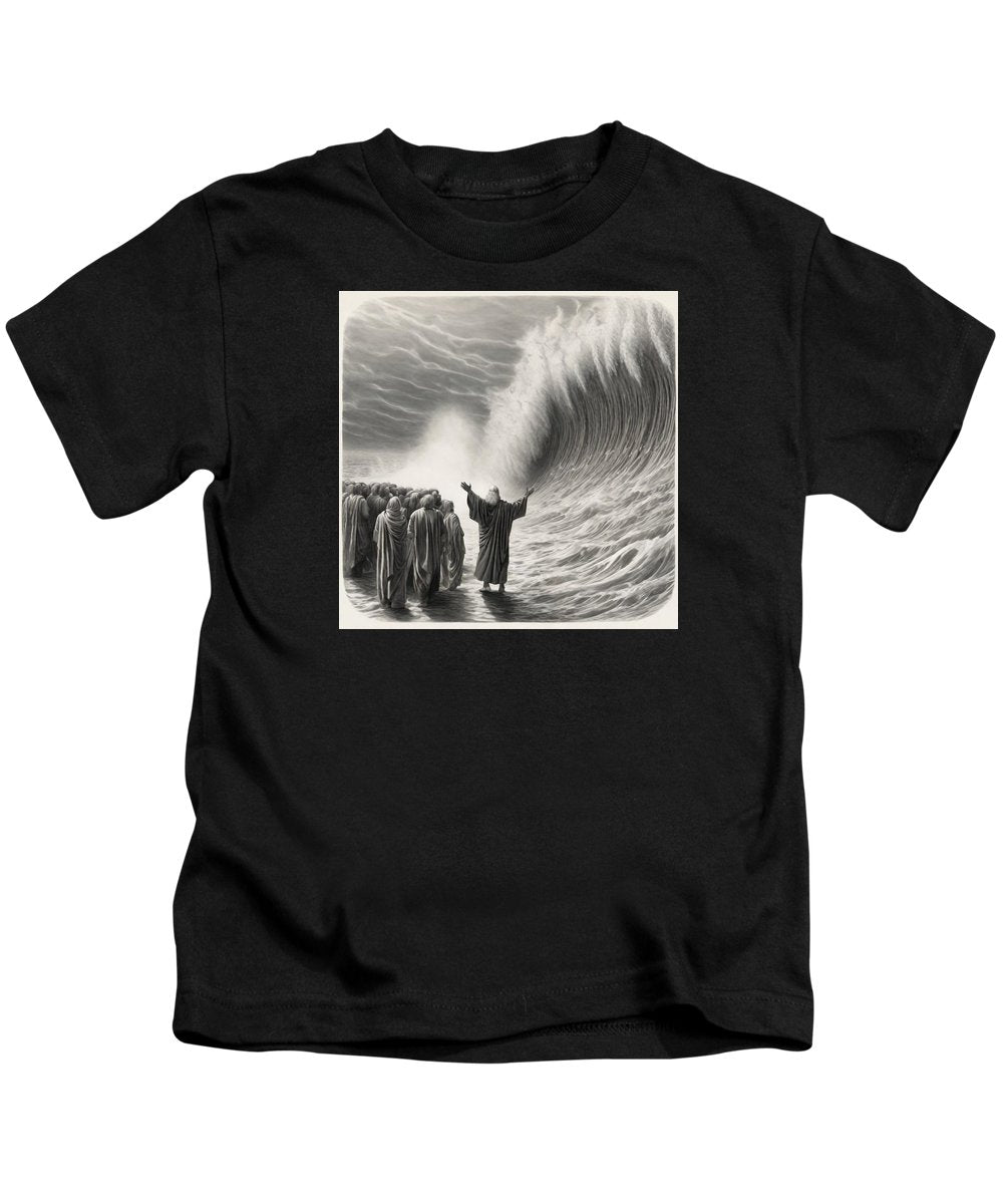 Moses Parting The Red Sea - Kids T-Shirt