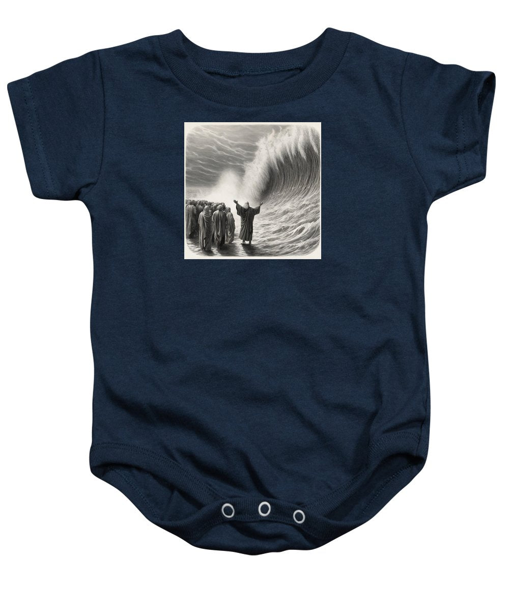 Moses Parting The Red Sea - Baby Onesie