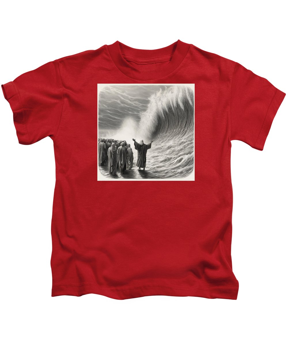 Moses Parting The Red Sea - Kids T-Shirt