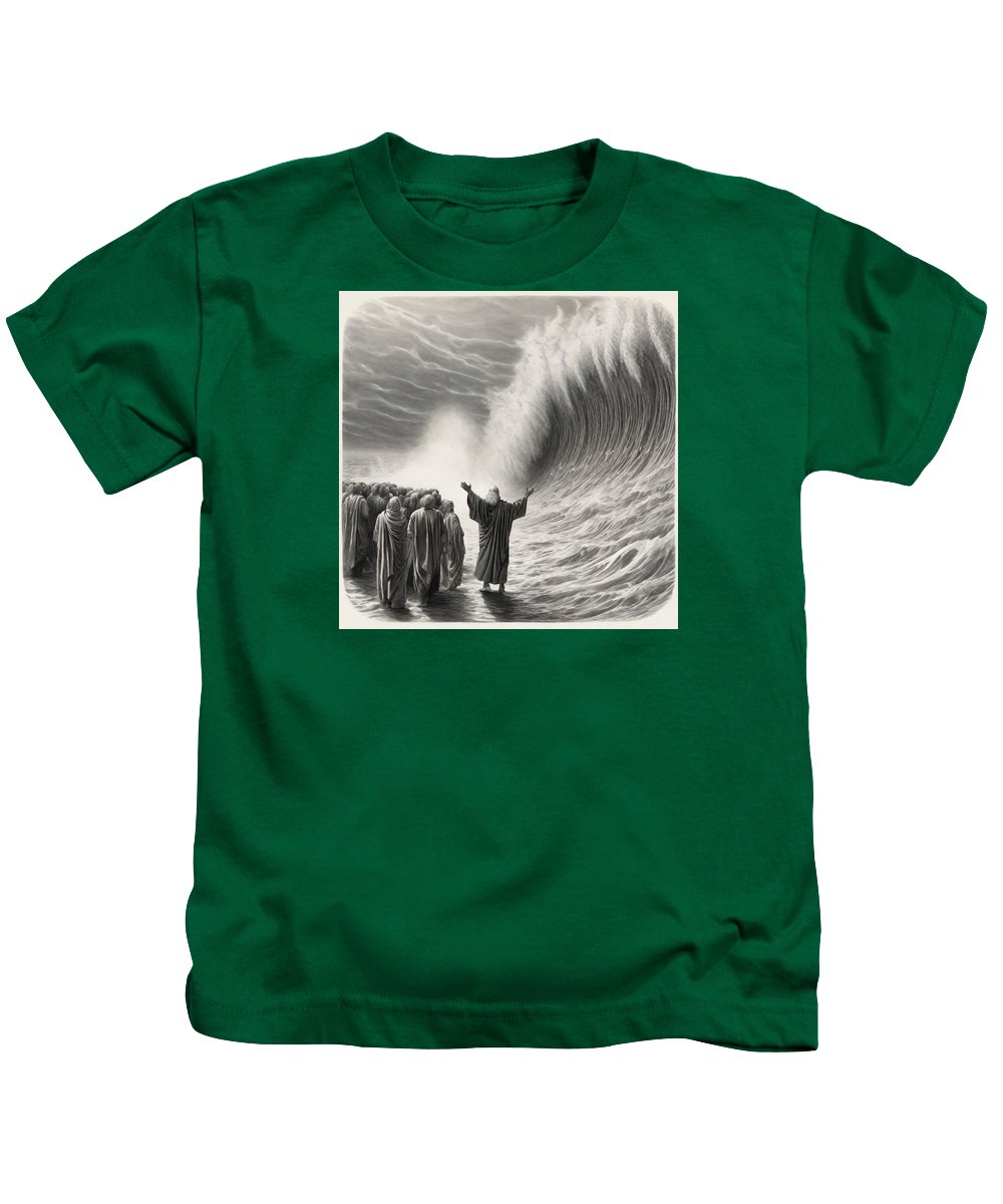 Moses Parting The Red Sea - Kids T-Shirt