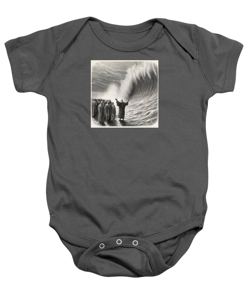 Moses Parting The Red Sea - Baby Onesie