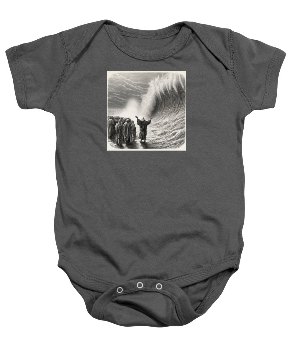 Moses Parting The Red Sea - Baby Onesie