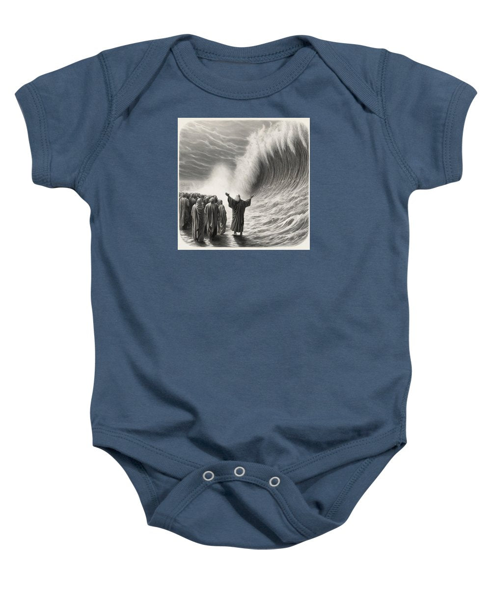 Moses Parting The Red Sea - Baby Onesie